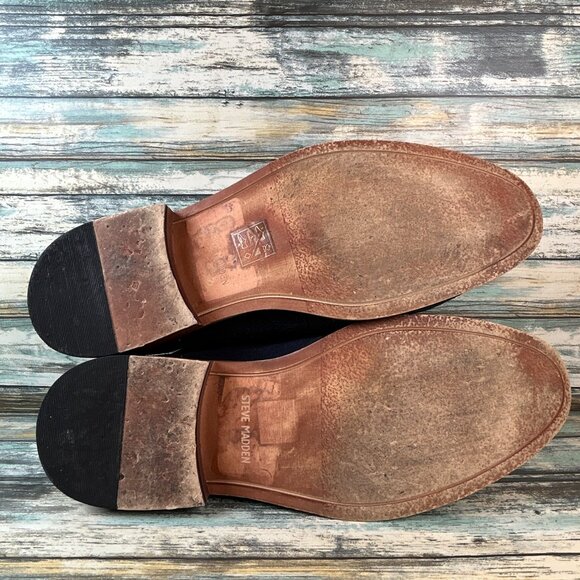 Steve Madden Chukka Boot Mens Size 10 Taftan Blue Suede Ankle Lace Up Round Toe - Picture 7 of 11